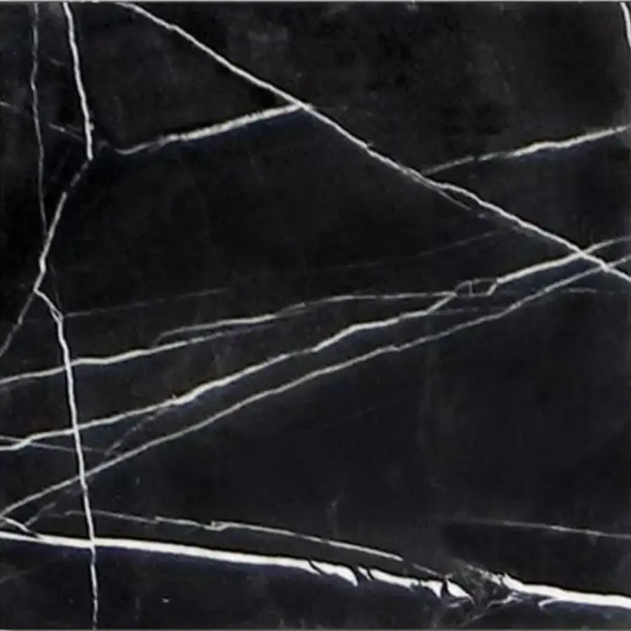 Nero Marquina 12×12 field tile, honed