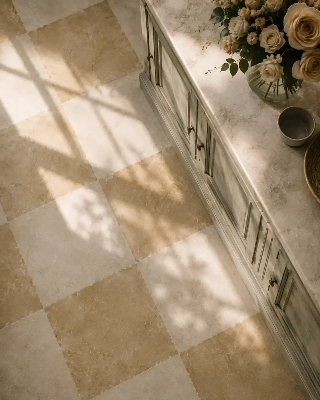 Provence Beige & Belgian Blonde Stone 16×16 Field Tile Ancient