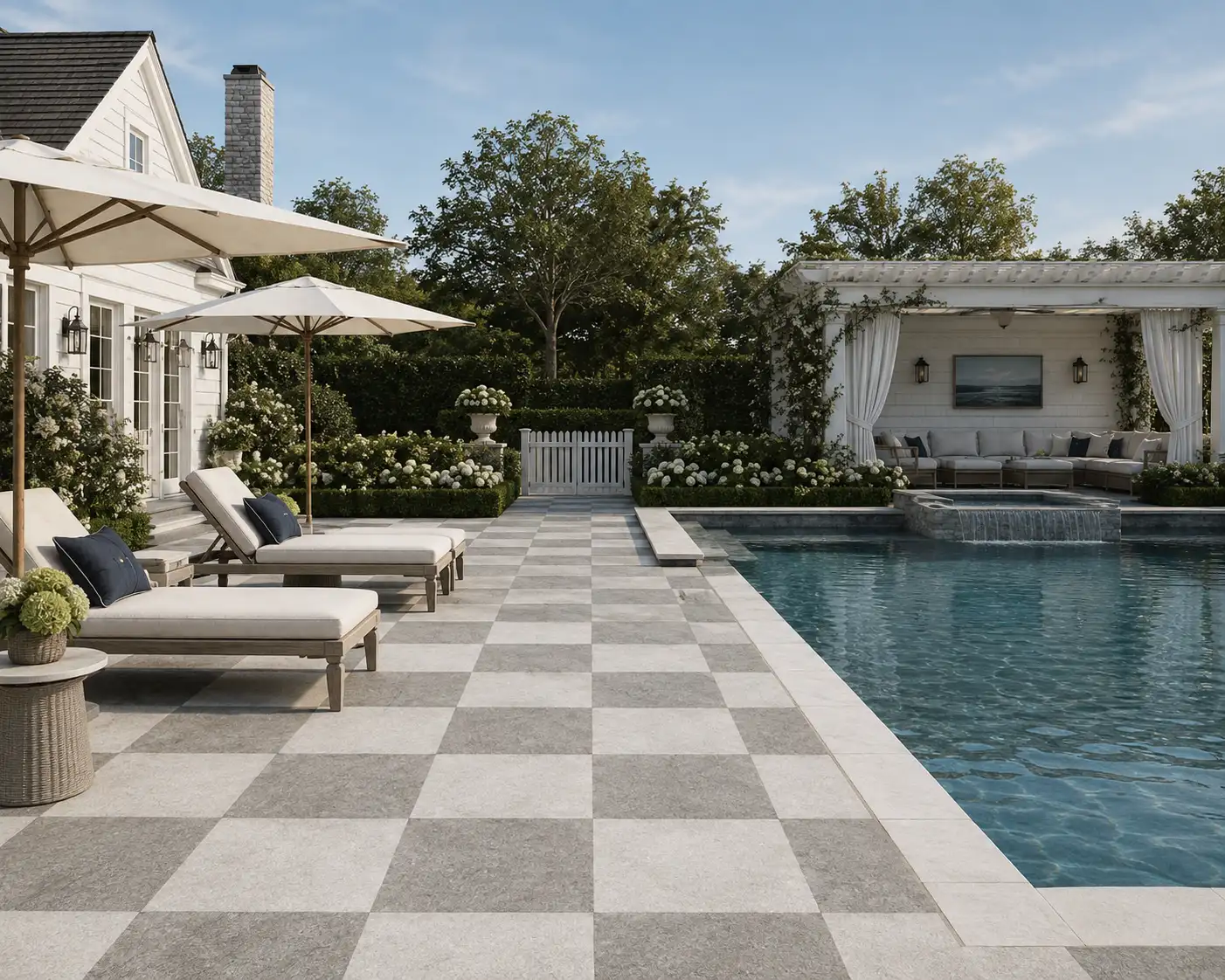 Quartz Extra White and Gray Exterior Tile